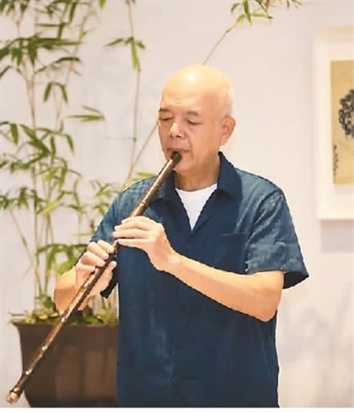 　　關山月美術館“仲夏輕音·古琴雅集”美術館之夜現場 　?。▓D片來自關山月美術館微信公眾號）