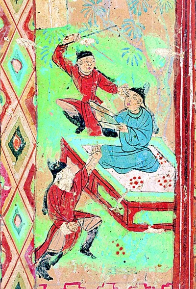 ③盛唐劍術圖壁畫