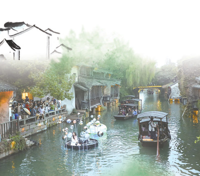 　中國美術學院雕塑與公共藝術學院師生在2023烏鎮戲劇節上表演。 　　以上均為烏鎮戲劇節官方供圖