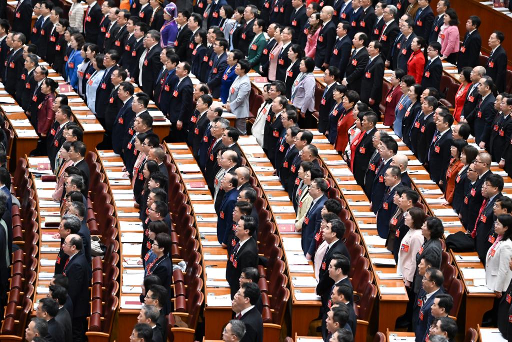 3月5日，第十四屆全國人民代表大會第二次會議在北京人民大會堂開幕。新華社記者 牟寧 攝