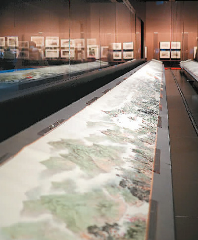 “北京大運河攬勝圖卷”展。 　　宋家儒攝（人民圖片）