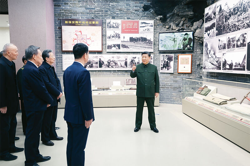 2024年2月1日至2日，中共中央總書記、國家主席、中央軍委主席習近平來到天津，看望慰問基層干部群眾。這是2日上午，習近平在平津戰役紀念館考察。 新華社記者 鞠鵬/攝