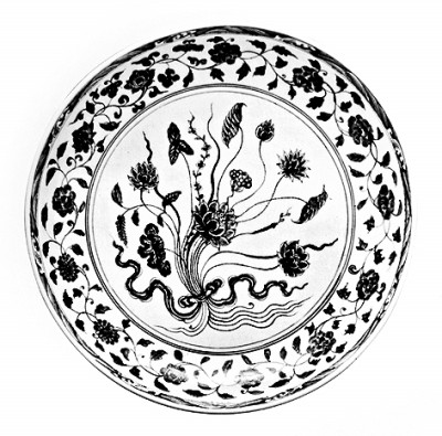 中國明代出口的青花瓷器 資料圖片