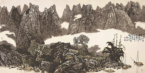 江作青羅帶(中國畫) 黃格勝 作