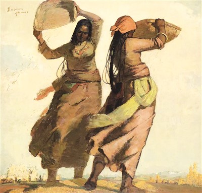 金色的季節(油畫) 朱乃正作