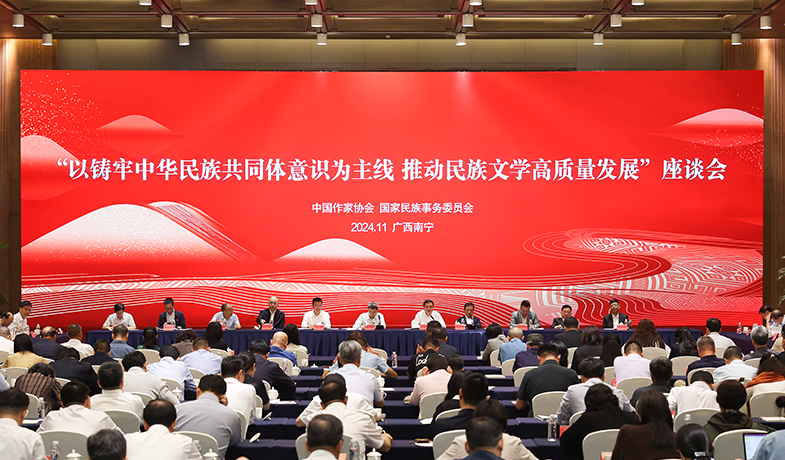 11月17日，“以鑄牢中華民族共同體意識為主線  推動民族文學高質量發展”座談會在廣西南寧舉行