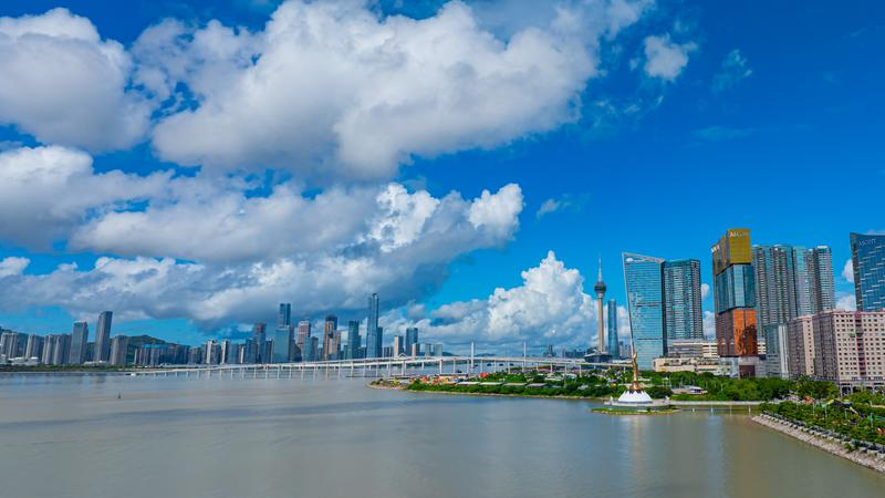 圖為2024年7月6日拍攝的澳門風光（無人機照片）。 新華社發 張金加/攝