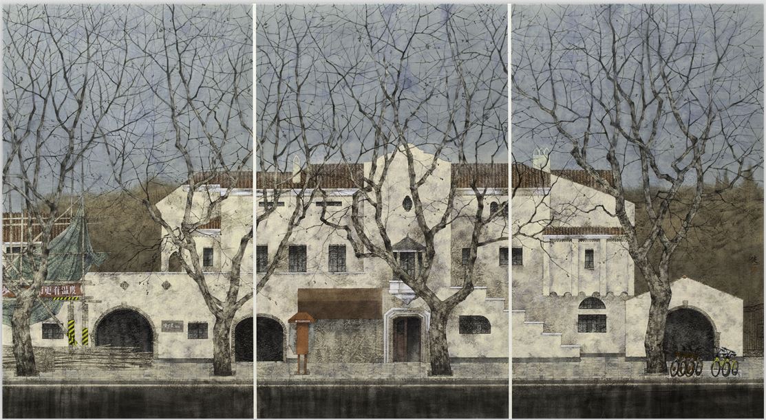 永不拓寬的街道 2018年 145×266 紙本設色