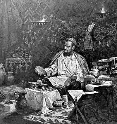 作品描繪的是馬赫圖姆庫里制作手工藝品。戴桂菊攝/光明圖片