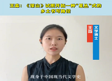 文學博士王淼：《深山》試圖開拓一種“星叢”式的鄉土書寫路徑《深山》能夠更深刻地帶領讀者重回上世紀六七十年代。[詳細]