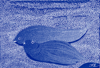 丁捷《時間投下的誘餌》畫作，南京出版社