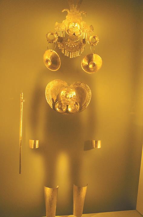 上圖：黃金博物館的展品。均 范慕尤 攝